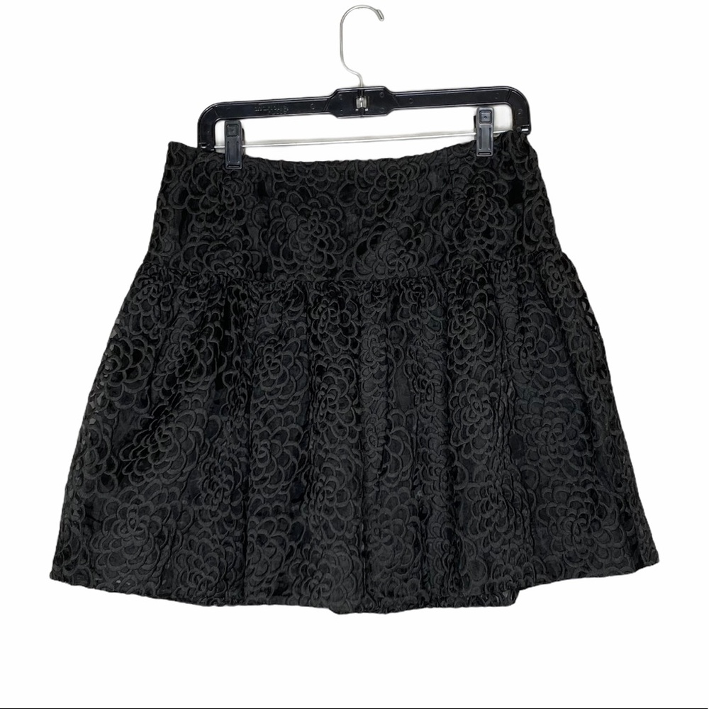 Kate Spade Black Do Wonder Rose Skater Skirt 8